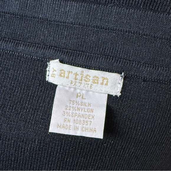 Artisan Midnight Black Silk Blend Top - Picture 5 of 5